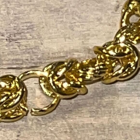 Chain Heavy Bracelet Lobster Claw Clasp Gold Tone 8 1/2” long Classic Chunky - Picture 3 of 6